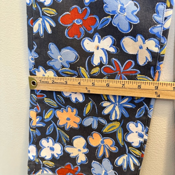 Originality Big Girls 7-16 High Elastic Waistband Printed Twill Floral Pant Sz S - Picture 9 of 9